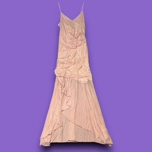 Y2K Mesh Embellished Maxi Dress Size Large Evening Gown Fairycore Elegant